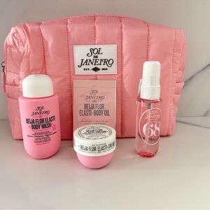 Sol De Janeiro Beija Flor Jet Set travel kit with Makeup Bag